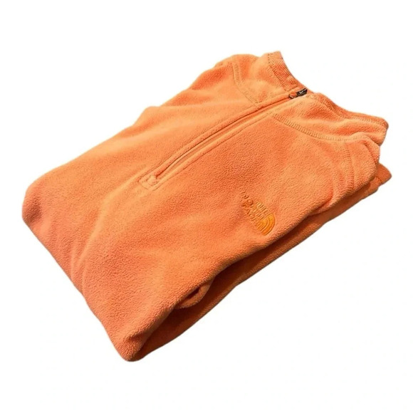 The North Face Fleece 1/4 Zip Pullover Tangerine Orange Size Small - Picture 14 of 15